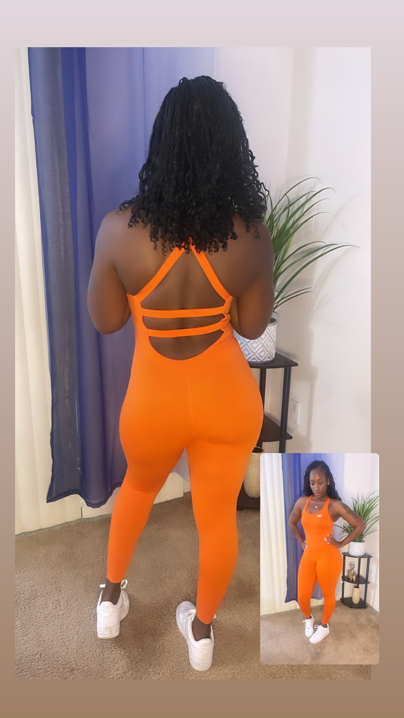 ORANGE CREAM 1PC BODY SUIT