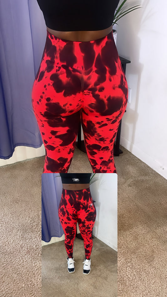 Leggings(FIRE RED WASH) 1pc